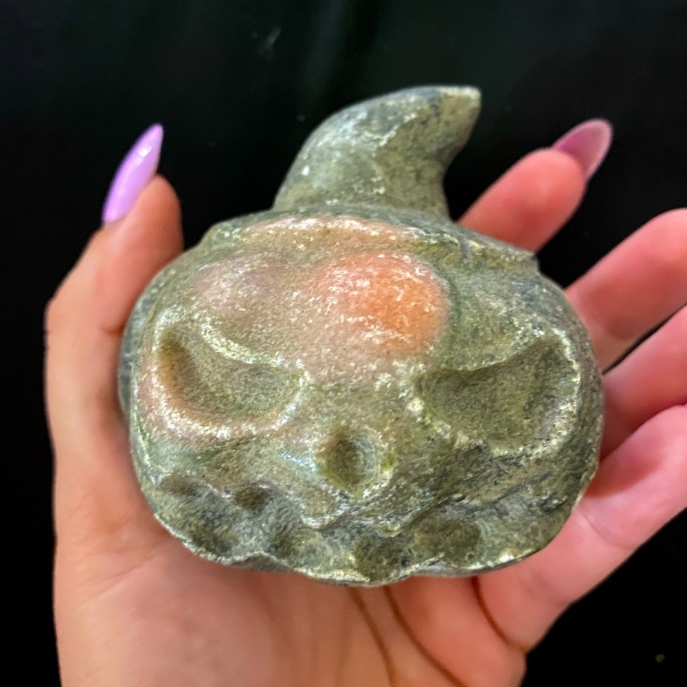 Crystal jack-o-lantern.